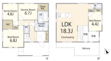  �y�Ԏ�}�z�Ƒ������K�ɕ�点��2LDK�{2S�^�C�v�B�[���̋��Z��ԂƖL�x�Ȏ��[�ŁA���C�t�X�^�C���ɍ��킹���g�������y���߂܂��B