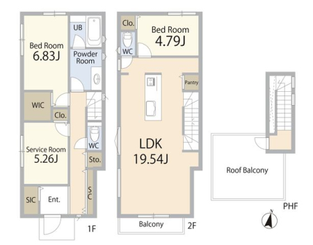  �y�Ԏ�}�z��炵�₷�����d������2�K���ăv�����B19���̂Ђ�т�LDK��WIC��������Ă���A�Ƒ��̐������Y���ɍ��킹�Ďg���₷���z�u�����͂ł��B