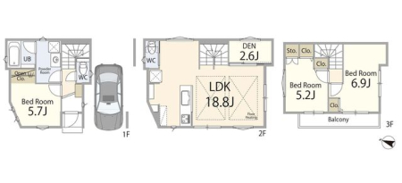  �y�Ԏ�}�z�g������̗ǂ�3LDK�{DEN�v�����B��Ƃ肠�鋏���ɉ����A���ړI�Ɏg����X�y�[�X����炵�����֗��ɂ��܂��B