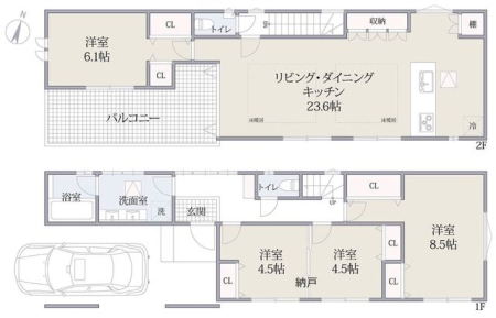  �y�Ԏ�}�z2LDK�ɉ�����2��S������A���Z��ԂƎ��[�E���[�N�X�y�[�X�𗼗������g������̗ǂ��Ԏ��B���������������A�Ƒ��\���⃉�C�t�X�^�C���̕ω��ɂ��_��ɑΉ��ł���v�����ł��B