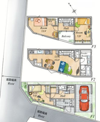  �y�Ԏ�}�z�Ƒ������K�ɕ�点��3LDK+WIC�^�C�v�B�[���̋��Z��ԂƖL�x�Ȏ��[�ŁA���C�t�X�^�C���ɍ��킹���g�������y���߂܂��B