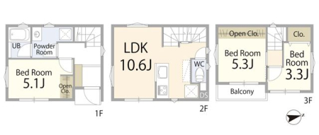  �y�Ԏ�}�z�Ƒ��̎��Ԃƃv���C�x�[�g�𗼗��ł���3LDK�B���r���O�Ɏ��R�ƏW�܂�Ȃ�����A���ꂼ��̋��ꏊ���؂ɂł���Ԏ��ł��B