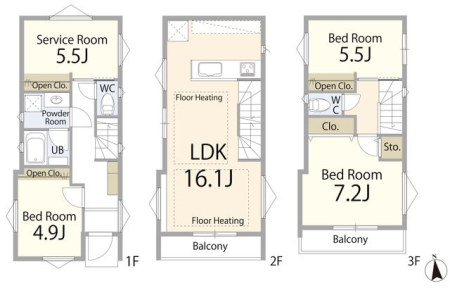  �y�Ԏ�}�z�Ƒ������K�ɕ�点��3LDK�{S�^�C�v�B�[���̋��Z��ԂƖL�x�Ȏ��[�ŁA���C�t�X�^�C���ɍ��킹���g�������y���߂܂��B