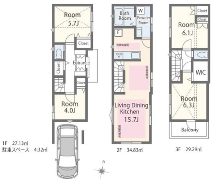  �y�Ԏ�}�z�L�X���r���O�ɉ����A�����[������4LDK�v�����B�Ƒ��������Ă���Ƃ����������A��炵�₷�����l�����Ԏ��ł��B