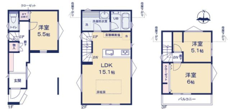  �y�Ԏ�}�z�Ƒ��̎��Ԃƃv���C�x�[�g�𗼗��ł���3LDK�B���r���O�Ɏ��R�ƏW�܂�Ȃ�����A���ꂼ��̋��ꏊ���؂ɂł���Ԏ��ł��B