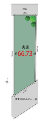  6780���~�A4LDK�A�y�n�ʐ�66.73m2�A�����ʐ�95.57m2 �y���}�z