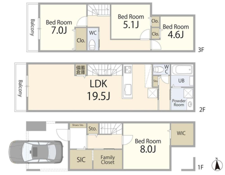 ���̑� �����v������(C���)4LDK�A�y�n���i8180���~�A�y�n�ʐ�66.8m2�A�������i2500���~�A�����ʐ�119.8m2