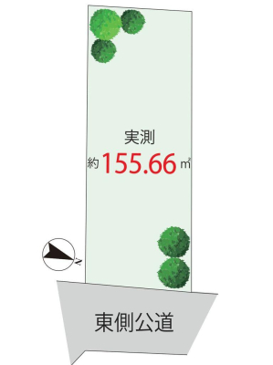 ���} �y�n���i4980���~�A�y�n�ʐ�155.66m2 �y���}�z  ���`�n�Ȃ�ł͂̎g���₷�������͂�155m2���̓y�n�B�Ԏ����l���₷���A��炵�₷���Ɍq���闘�֐��̍������ł��B