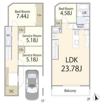 ���̑� �����v������(A���)2LDK+2S�A�������i2500���~�A�����ʐ�108.36m2