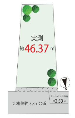 ���} �y�n���i3490���~�A�y�n�ʐ�46.37m2 �y���}�z  �z���ɕ�܂�A�����S�n�悭�ʂ蔲���閾�邢�Z�܂��ł��B