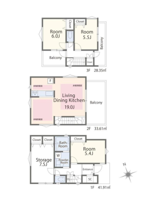  �Ԏ��(B��)�A���i5680���~�A3LDK+S�A�y�n�ʐ�110.69m2�A�����ʐ�103.87m2