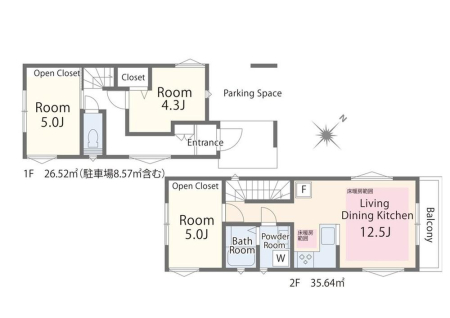  �Ԏ��(A����)�A���i5980���~�A3LDK�A�y�n�ʐ�62.28m2�A�����ʐ�67.11m2