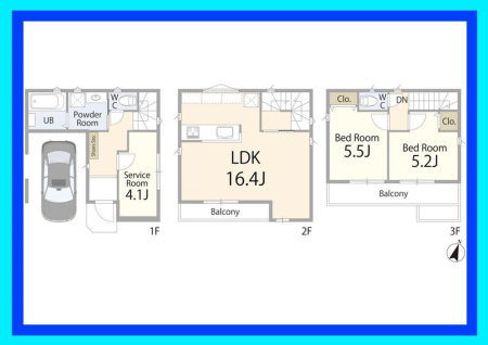  5480���~�A2LDK+S�i�[�ˁj�A�y�n�ʐ�51.46m2�A�����ʐ�88.39m2 ���[�⏑�ւɂ��g����T�[�r�X���[���������2SLDK�B�v�w�ӂ���̕�炵��A���ꂩ��Ƒ�����������ɂ��҂�����̊Ԏ��B