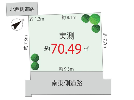  1��3480���~�A3LDK+S�i�[�ˁj�A�y�n�ʐ�70.49m2�A�����ʐ�90.67m2 �y���}�z