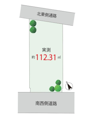  1��1780���~�A4LDK�A�y�n�ʐ�112.31m2�A�����ʐ�92.87m2 �y���}�z  ���H�ƒʘH�ɖʂ����J�������ӂ�闧�n�B�z���ɕ�܂�A�����S�n�悭�ʂ蔲���閾�邢�Z�܂��ł��B