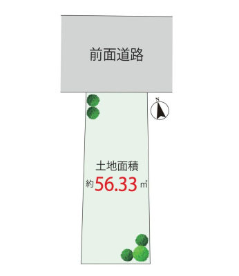  6790���~�A2LDK+S�i�[�ˁj�A�y�n�ʐ�56.33m2�A�����ʐ�80.94m2 �y���}�z  �O��5.4M�Œ��Ԃ��y�X�ł���