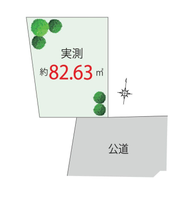 ���} �y�n���i1��4000���~�A�y�n�ʐ�82.63m2 ���}