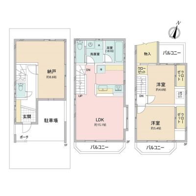  8980���~�A2LDK+S�i�[�ˁj�A�y�n�ʐ�55.62m2�A�����ʐ�83.59m2 �y�Ԏ�}�z  ���[�⏑�ւɂ��g����T�[�r�X���[���������2SLDK�B�v�w�ӂ���̕�炵��A���ꂩ��Ƒ�����������ɂ��҂�����̊Ԏ��B